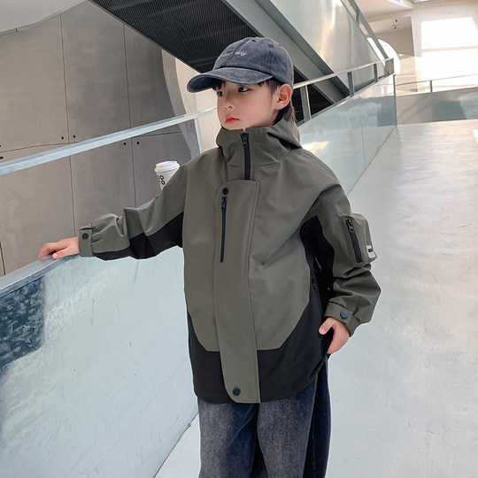 Boys spring outdoor waterproof sports jacket