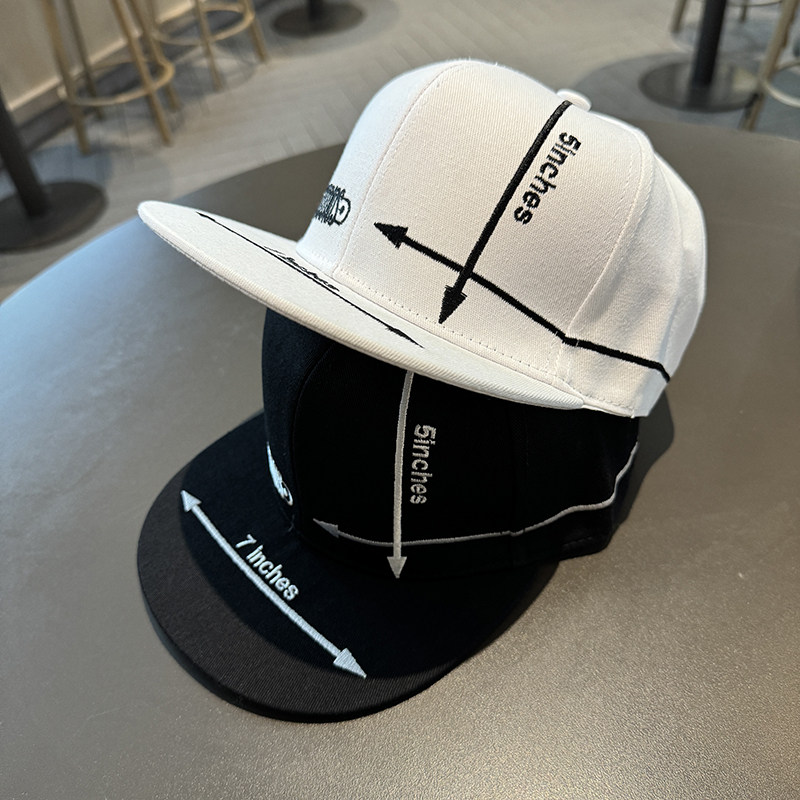 韩版嘻哈平沿帽子男女春夏青少年百搭板帽时尚字母箭头刺绣棒球帽,淘宝优惠券,粉丝福利购,淘宝优惠卷
