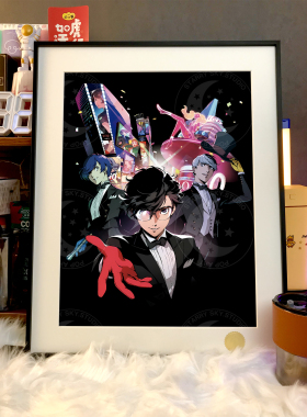 女神异闻录雨宫莲高卷杏新岛真奥村春客厅卧室书房网吧动漫装饰画
