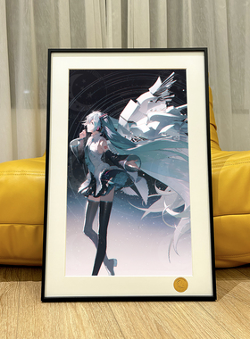 向日葵初音初音未来Miku世界第一公主殿下甩葱歌游戏动漫装饰画