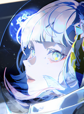 一起去月球Lucy赛博朋克边缘行者Cyberpunk马丁内斯动漫装饰画