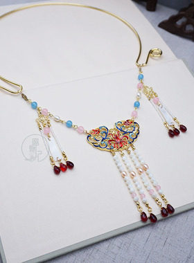 手工璎珞项圈纯铜古装汉服配饰