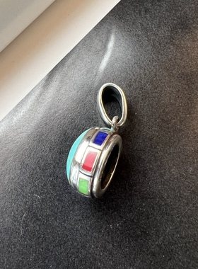 优化绿松石吊坠925纯银