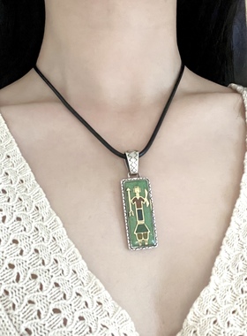 印第安古董首饰纯银吊坠