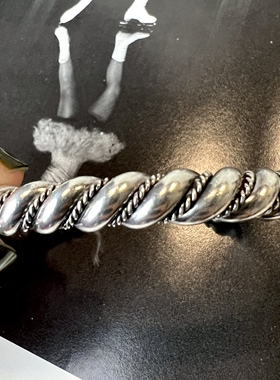 实心纯银手镯欧美古董首饰银饰