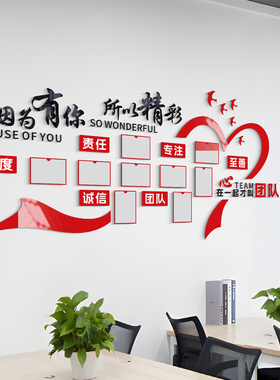 团队励志墙贴企业文化墙公司标语