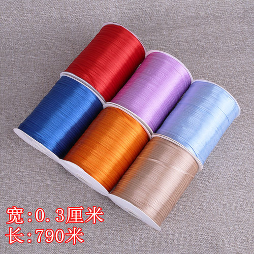 丝带0.3cm宽缎带绸带彩带婚庆装饰吊牌书签礼品包装细丝带手工diy - 图0