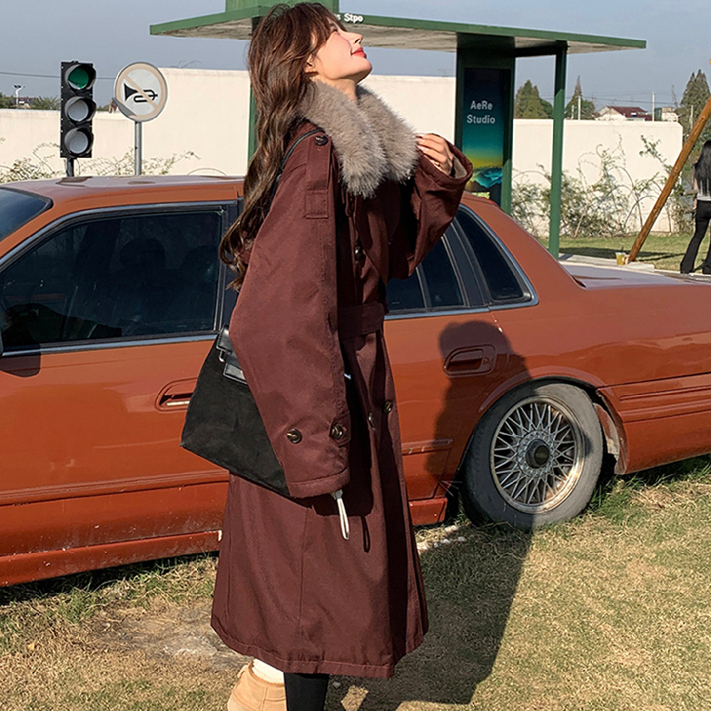 大码胖mm学院风毛领派克服女中长款加绒加厚宽松保暖棉服风衣外套,淘宝优惠券,粉丝福利购,淘宝优惠卷