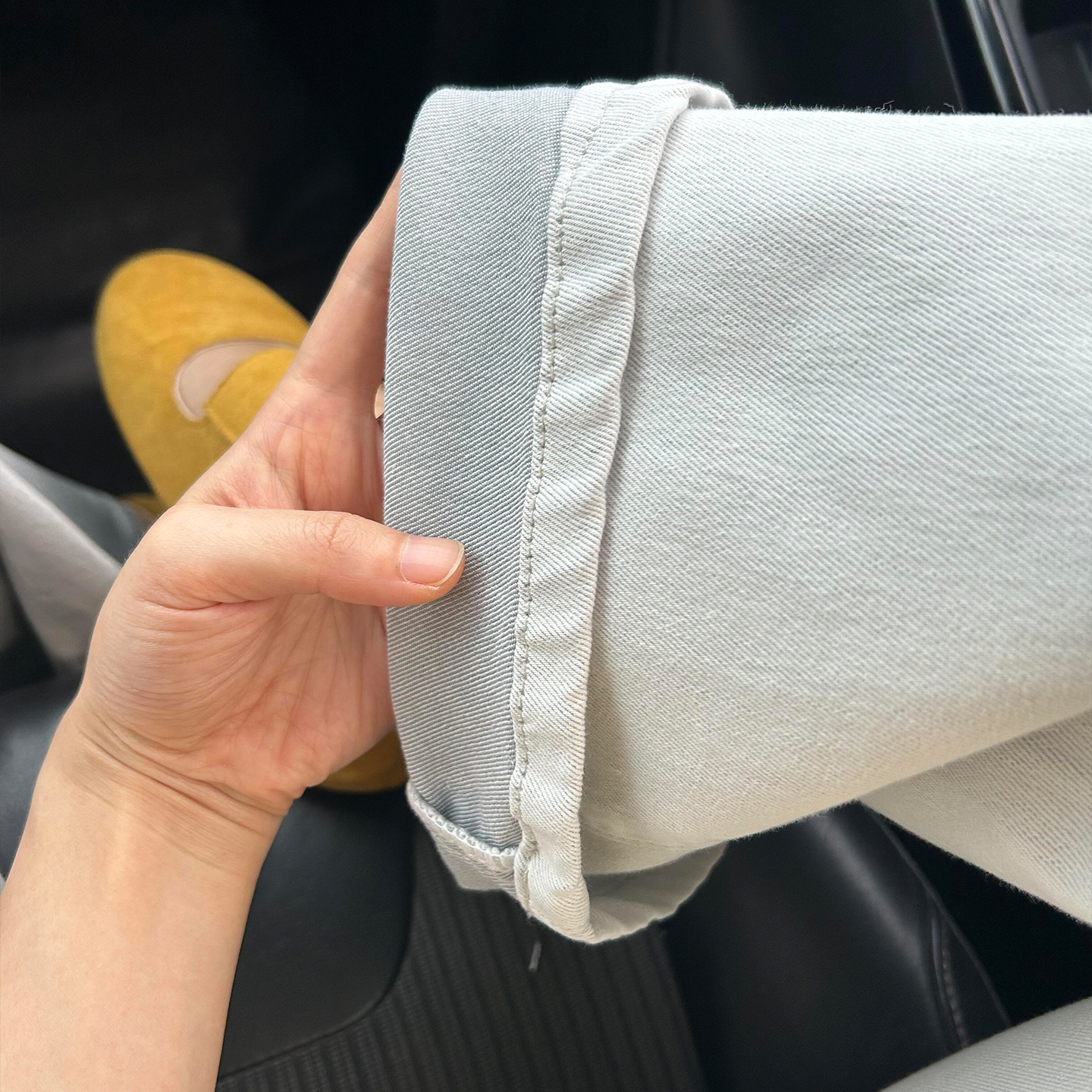 300斤胖mm大码美式复古阔腿微喇牛仔裤女高腰宽松直筒拖地长裤子 - 图2