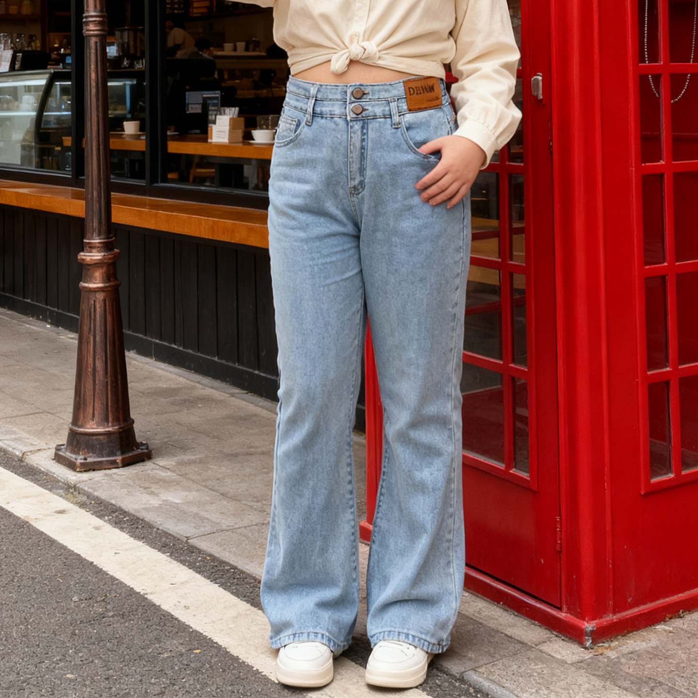 大码女装胖mm黑色微喇牛仔裤女高腰显瘦加绒加厚喇叭裤阔腿马蹄裤,淘宝优惠券,粉丝福利购,淘宝优惠卷