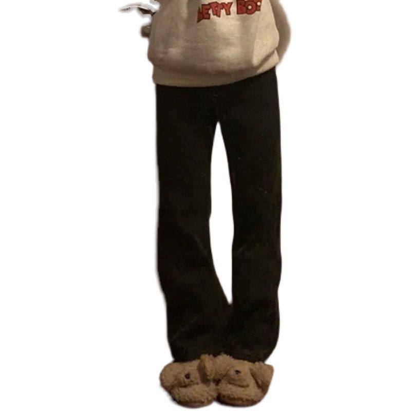 特大码300斤黑色高腰百搭阔腿牛仔裤女遮胯腿粗胖mm宽松直筒裤子2,淘宝优惠券,粉丝福利购,淘宝优惠卷