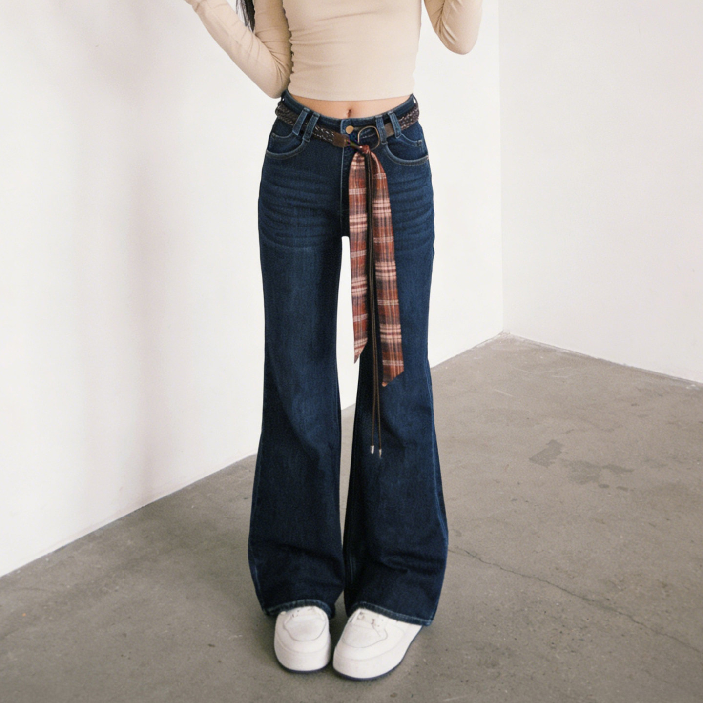 300斤大码胖mm复古高腰微喇牛仔裤女垂感显瘦宽松直筒梨形阔腿裤,淘宝优惠券,粉丝福利购,淘宝优惠卷