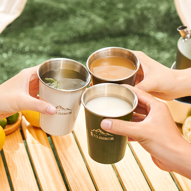 户外啤酒杯不锈钢304食品级旅行露营水杯家用漱口杯商用定制LOGO,淘宝优惠券,粉丝福利购,淘宝优惠卷