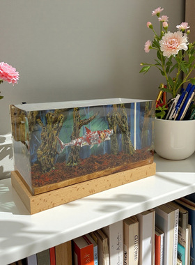 高档树脂摆件恐怖僵尸鲨鱼腐烂森林系列氛围感小夜灯节日创意礼物