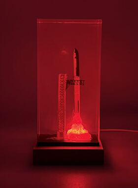 手工制作Spacex星舰火箭发射星舰模型小夜灯氛围灯男女朋友的礼物