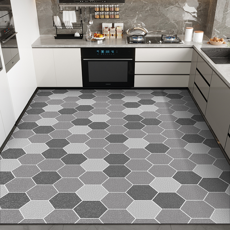 Leyuan kitchen floor mat is wipeable and non-washable