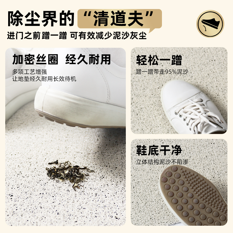 进门地垫入户门脚垫可裁剪丝圈蹭土耐脏防滑门垫家用大门口地毯 - 图0