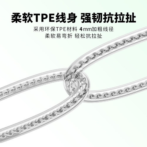 适用飞利浦耳机线FidelioX2HR音频线SHB9850耳机连接线SHP9500电脑手机H5205公对公双头3.5mm镀银升级线配件 - 图1