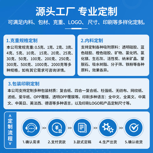 小包1克g全中文硅胶干燥剂电子五金皮革食品鞋帽服装防潮珠防潮剂 - 图3