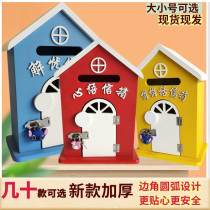 New adorable wooden letter box Multi-color Optional Color Heart letterbox Kindergarten school opinion box hanging wall