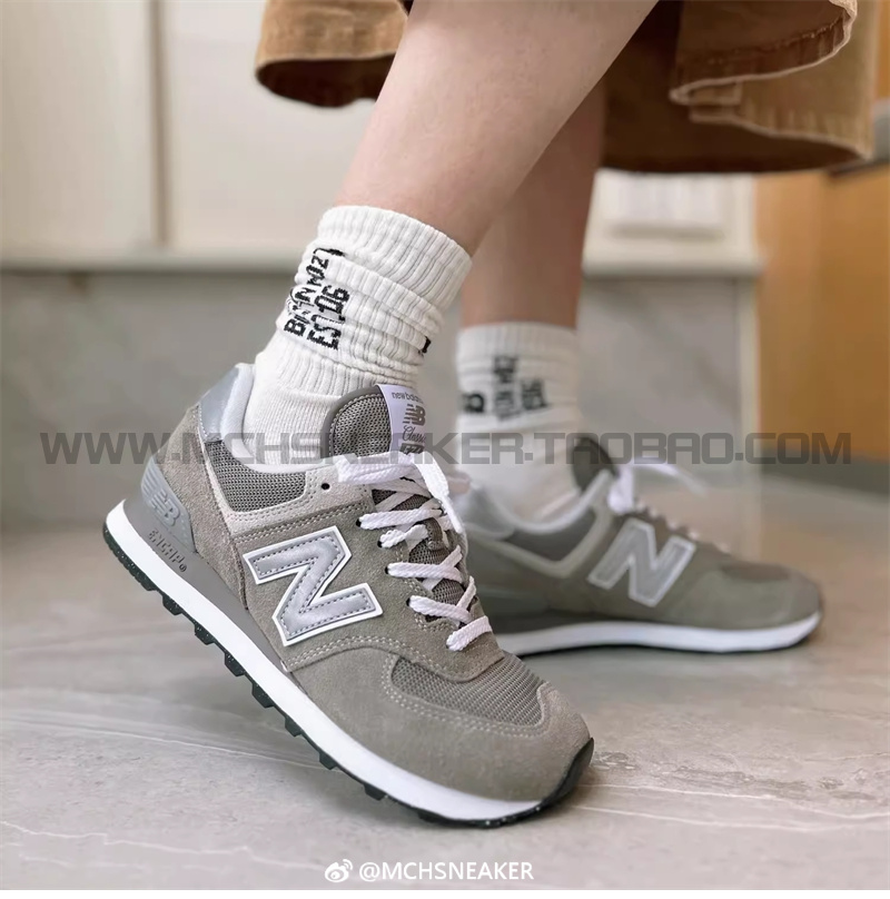 New Balance NB574系列元祖灰男女复古休闲跑步鞋 ML574EVG-图1