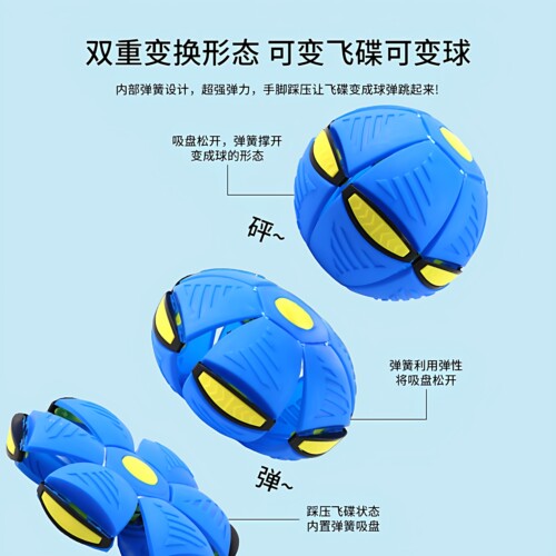 新款弹力踩踩球魔幻飞碟变形球脚踩球玩具户外运动球类 - 图0