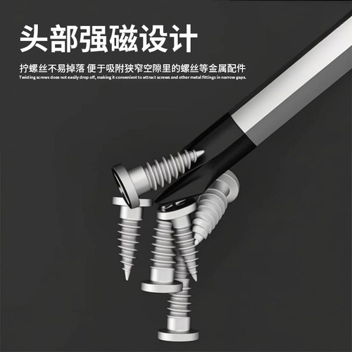 穿心螺丝刀工业级加长通心可敲击螺丝刀超硬磁力十字一字批头起子 - 图1