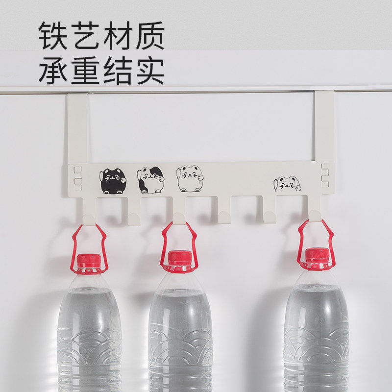 无痕门后挂钩家用免打孔卧室门上置物架子壁挂创意连排挂架挂衣架