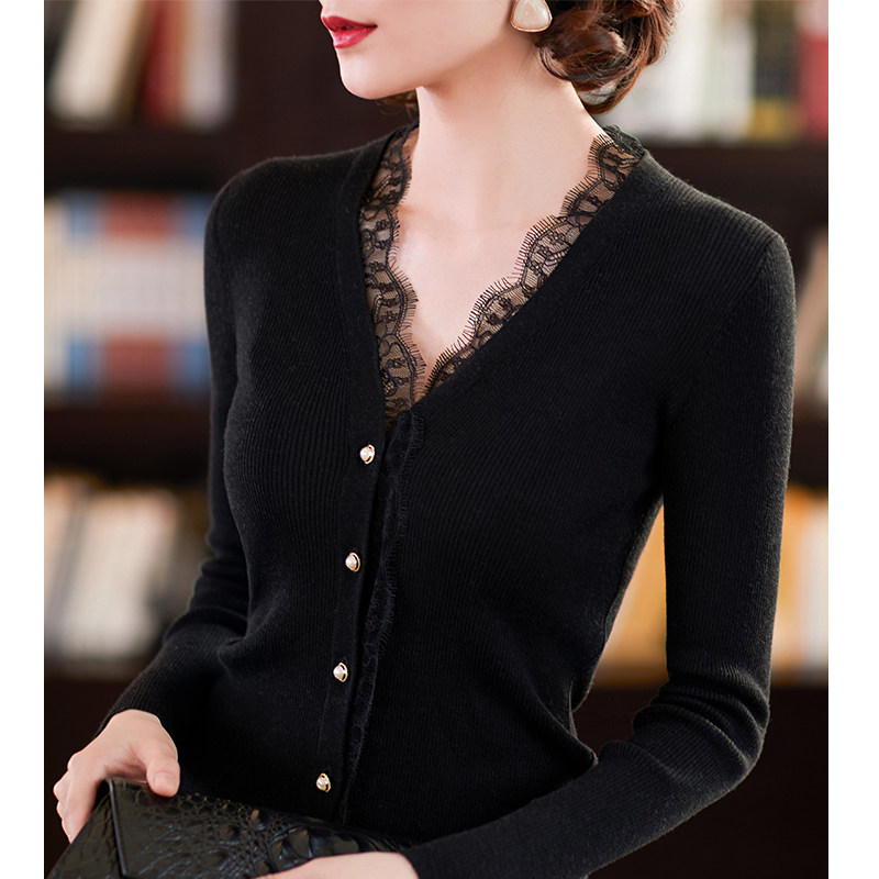 尘颜2022秋冬扬子纱超细羊毛沁开衫 尘颜毛针织衫