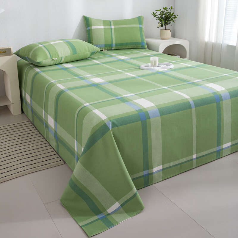 Old coarse cloth bed sheet, single quilt