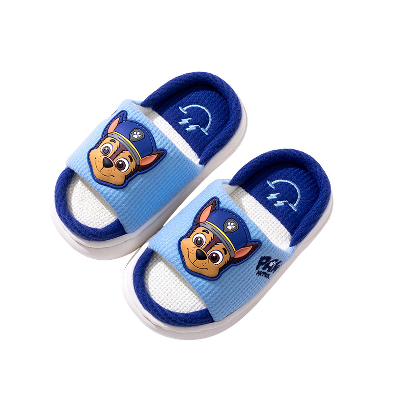 汪汪队儿童亚麻拖鞋男童卡通防滑秋冬季室内女孩宝宝棉麻透气地板,淘宝优惠券,粉丝福利购,淘宝优惠卷