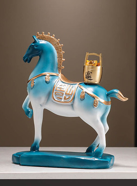 轻奢马上有钱客厅玄关装饰摆件