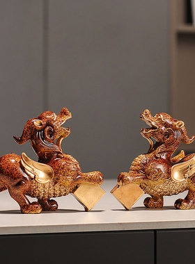 中式复古貔貅工艺品装饰摆件