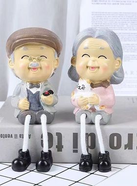 家居装饰品客厅小摆件工艺品可爱树脂吊脚娃娃创意房间卧室内摆设