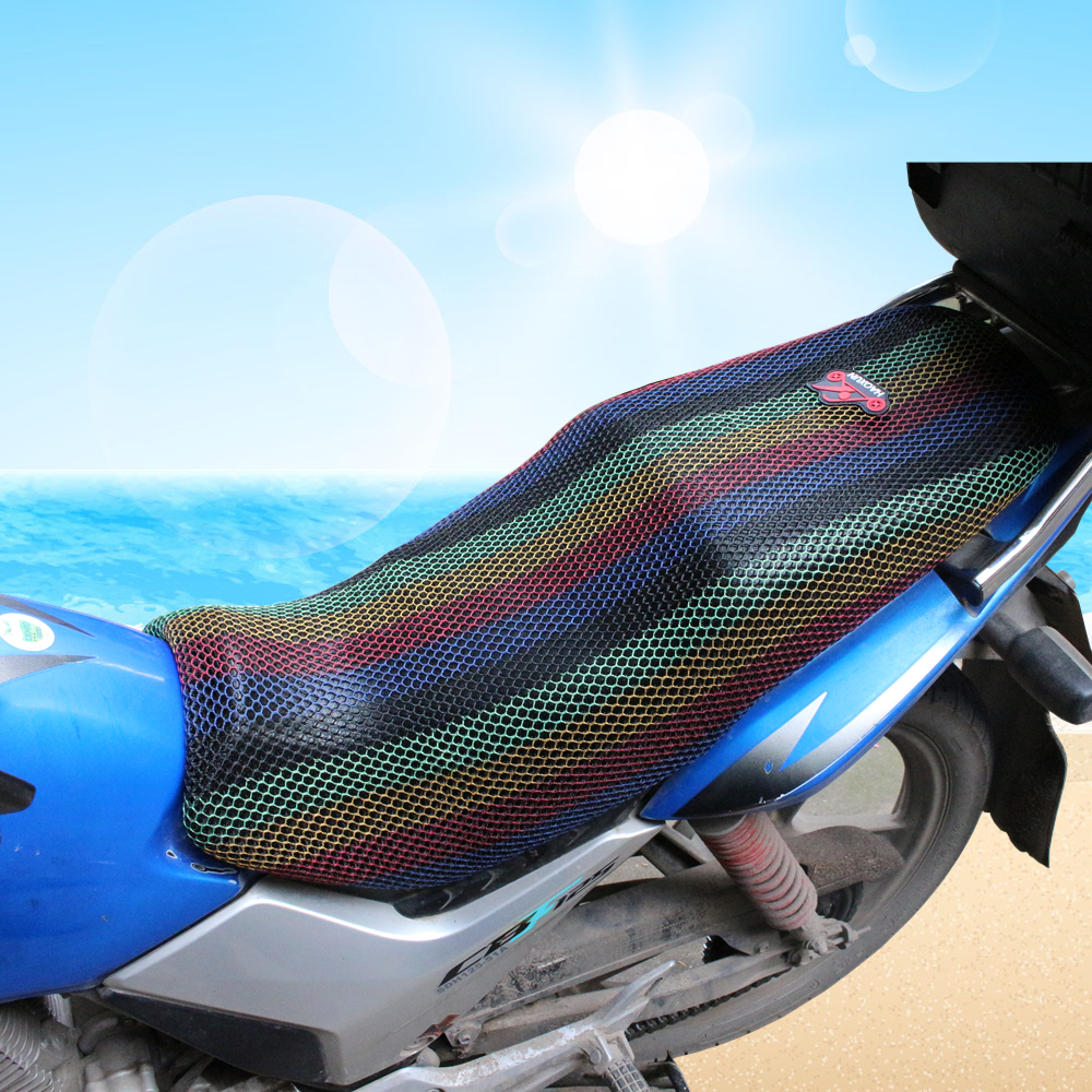摩托车座套鞍座套电动车座套夏季防晒坐垫3D立体蜂窝座套加厚防水