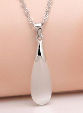 纯银项链水滴吊坠特价包邮