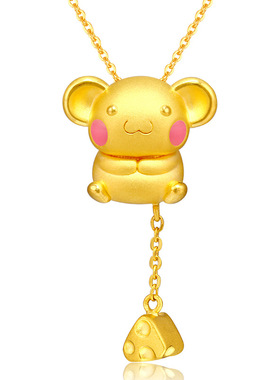 龙年十二生肖米奇韩版黄金项链
