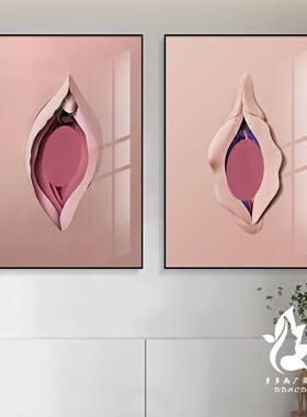 生殖外阴花私密护理装饰画产后抗衰整形挂画美容院月子中心墙壁画