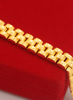 2026新款坦克链条手链锡金欧币男女时尚饰品仿沙金饰品手串