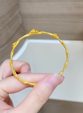 在逃公主缠绕秘境玫瑰手镯浪漫玫瑰花手镯气质轻奢百搭送女友