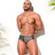desmiit men's anti-embarrassing cornersports low waist sexy tight swimsuit high elastic breathable adult swimming trousers
