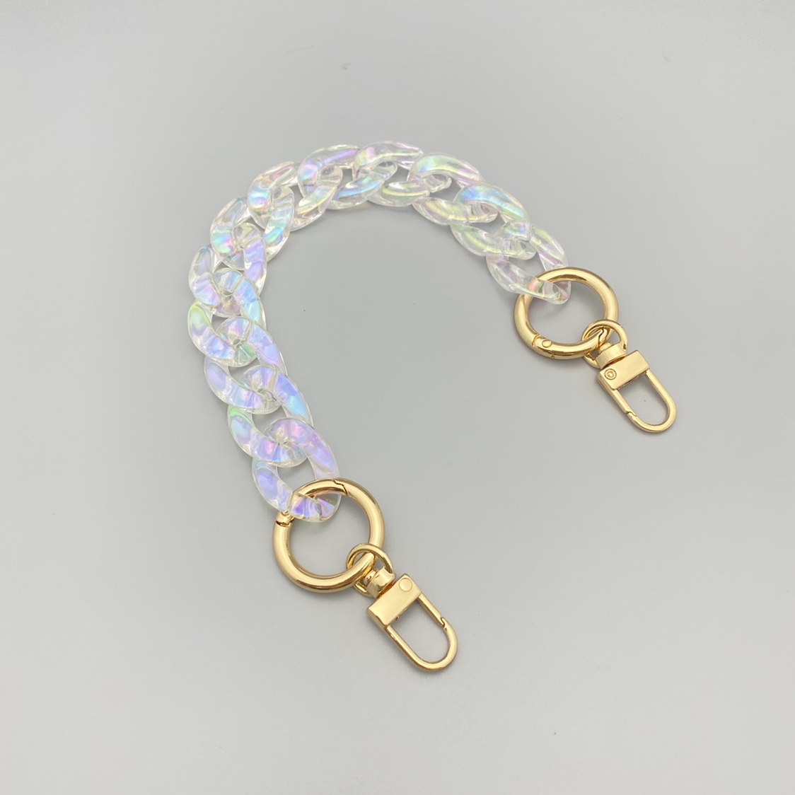 亚克力链条彩色树脂链单肩手提斜挎包带DIY包包配件幻彩大鱼骨链,淘宝优惠券,粉丝福利购,淘宝优惠卷