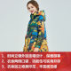 2023 winter brand printed down jacket ethnic style a-line