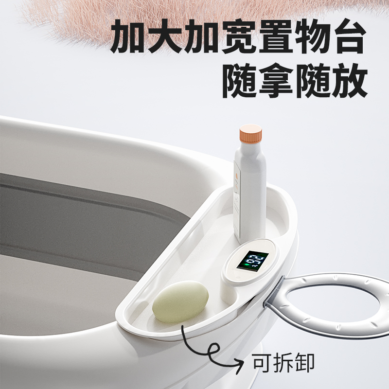 婴儿洗澡盆宝宝大号浴桶可折叠坐躺小孩家用新生幼儿浴盆儿童用品