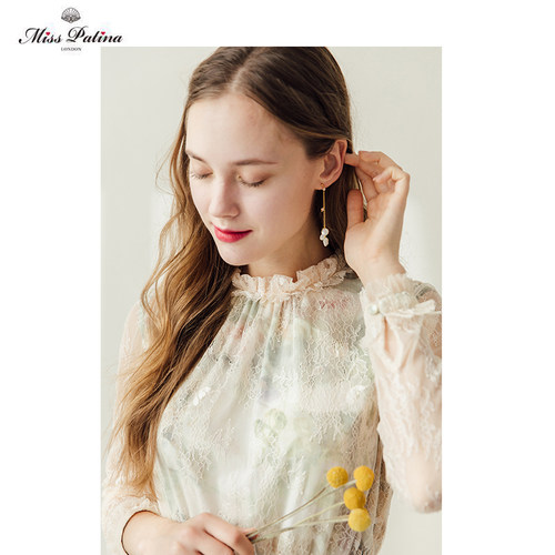 MP文艺复兴 英伦古典华丽蕾丝浪漫女神修身连衣裙可选长短款 - 图2