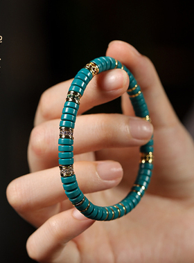 禅木匠【小松青】优化松石手链