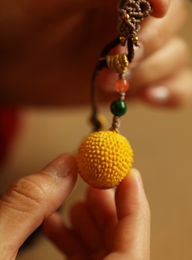 禅木匠鹿角榴莲吊坠挂件