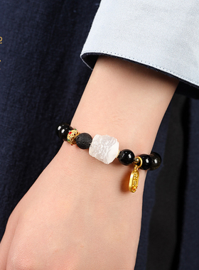 禅木匠金曜石石膏石醒狮手串