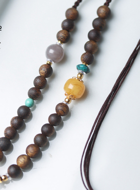 文莱沉香烟紫和田玉无事牌