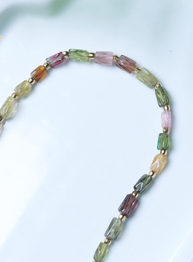 禅木匠随形碧玺沉香木手链